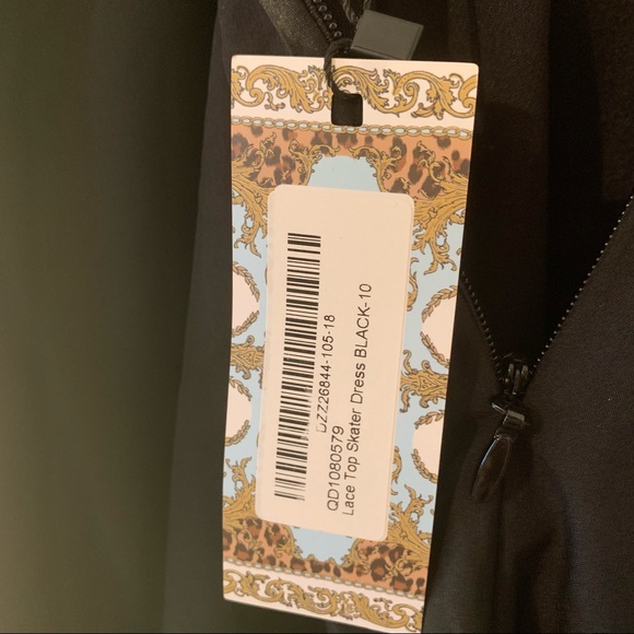 NWT Boohoo Lace Top Skater Dress - Picture 6 of 7